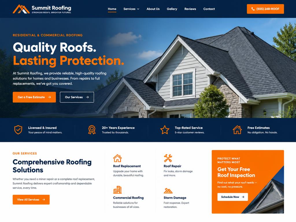 Roofing Website preview